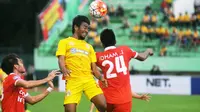 Persija Jakarta jadi juru kunci dalam ajang Trofeo Bhayangkara 2017 melawan Bhayangkara FC dan Arema FC. (Bola.com/Iwan Setiawan)