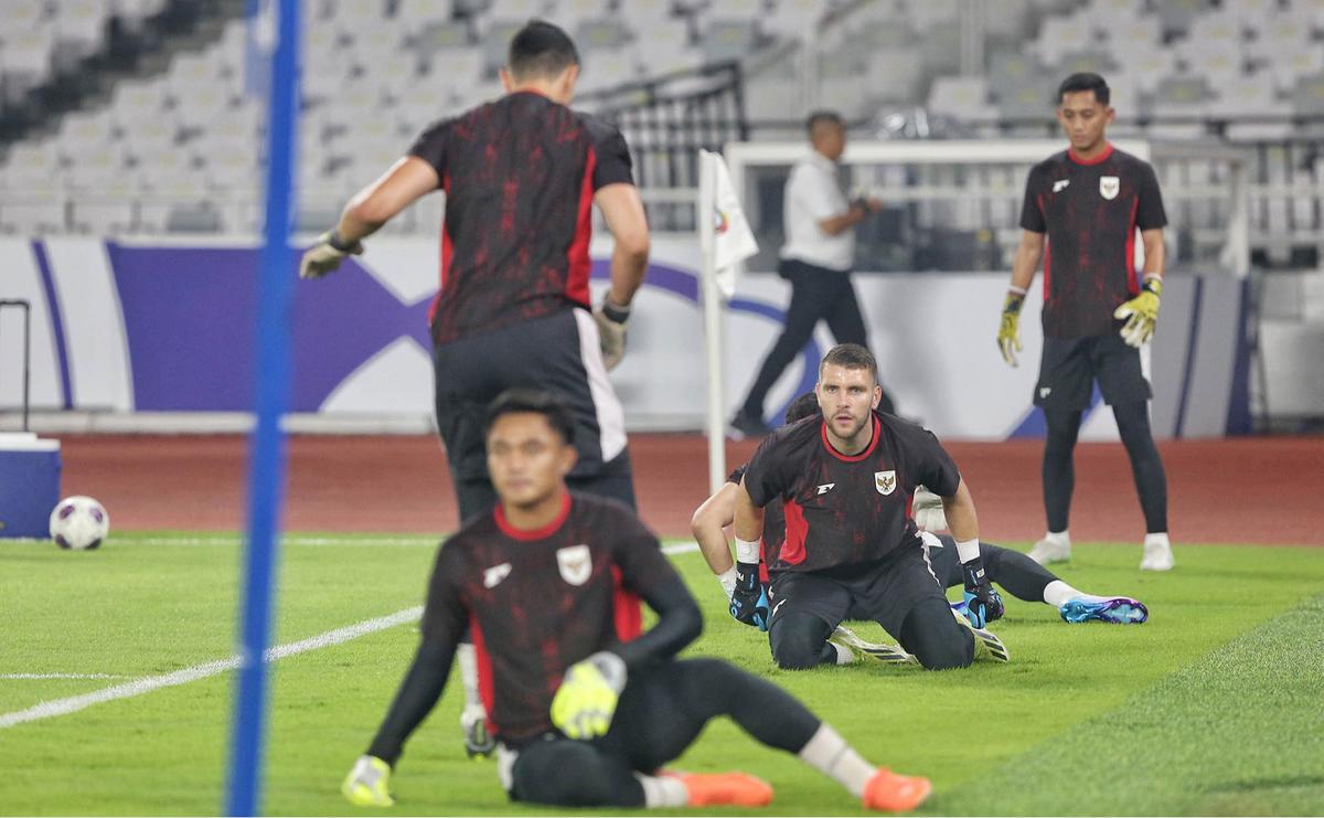 FOTO: Latihan Terakhir Timnas Indonesia Jelang Laga Melawan China