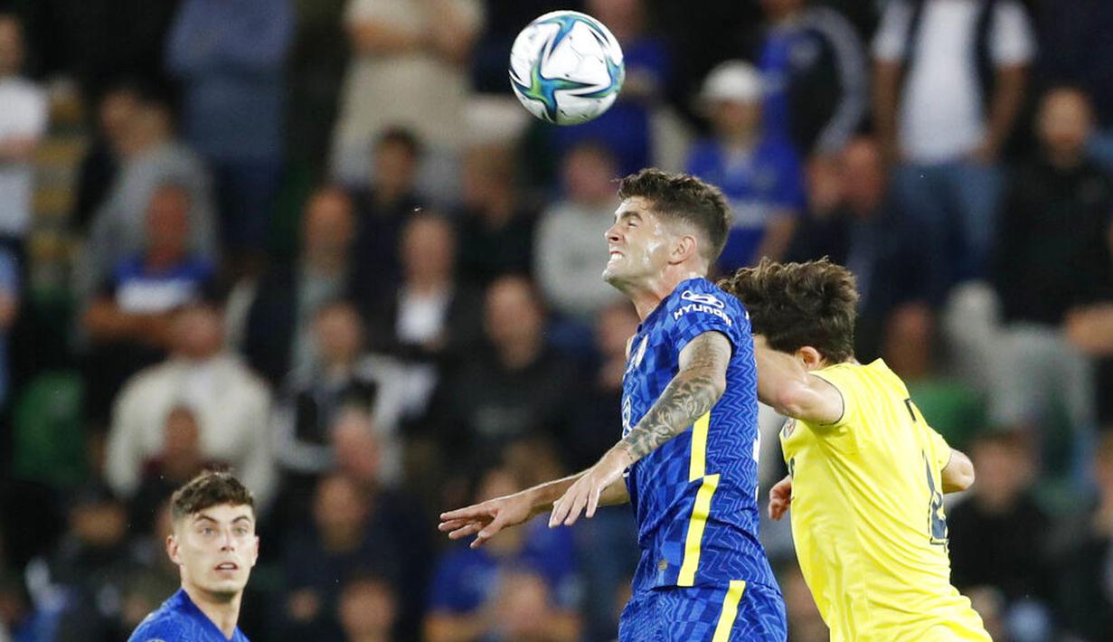 Laga Piala Super Eropa yang berlangsung di Windsor Park itu mempertemukan jawara Liga Champions, Chelsea dengan kampiun Liga Europa, Villarreal. (Foto: AP/Peter Morrison)