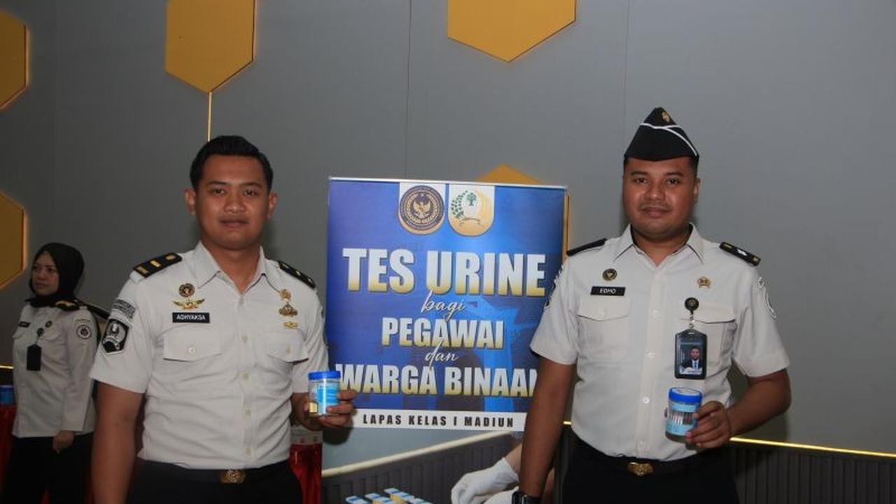 Tes Urine Lapas Madiun Sasar Warga Binaan dan Sipir, Komitmen Berantas Narkoba