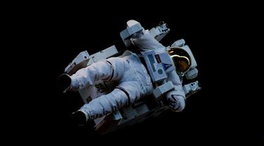 Ilustrasi astronot, ruang angkasa