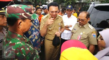 Cek Wiliyah Banjir, Ahok Blusukan ke Bukit Duri