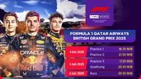 Link live streaming nonton Formula 1 Qatar Airways British Grand Prix 2025 di Vidio. Jangan lewatkan balapan mobil Formula 1 Qatar Airways British Grand Prix 2025 hanya di layanan OTT Vidio. (sum. doc. vidio.com)