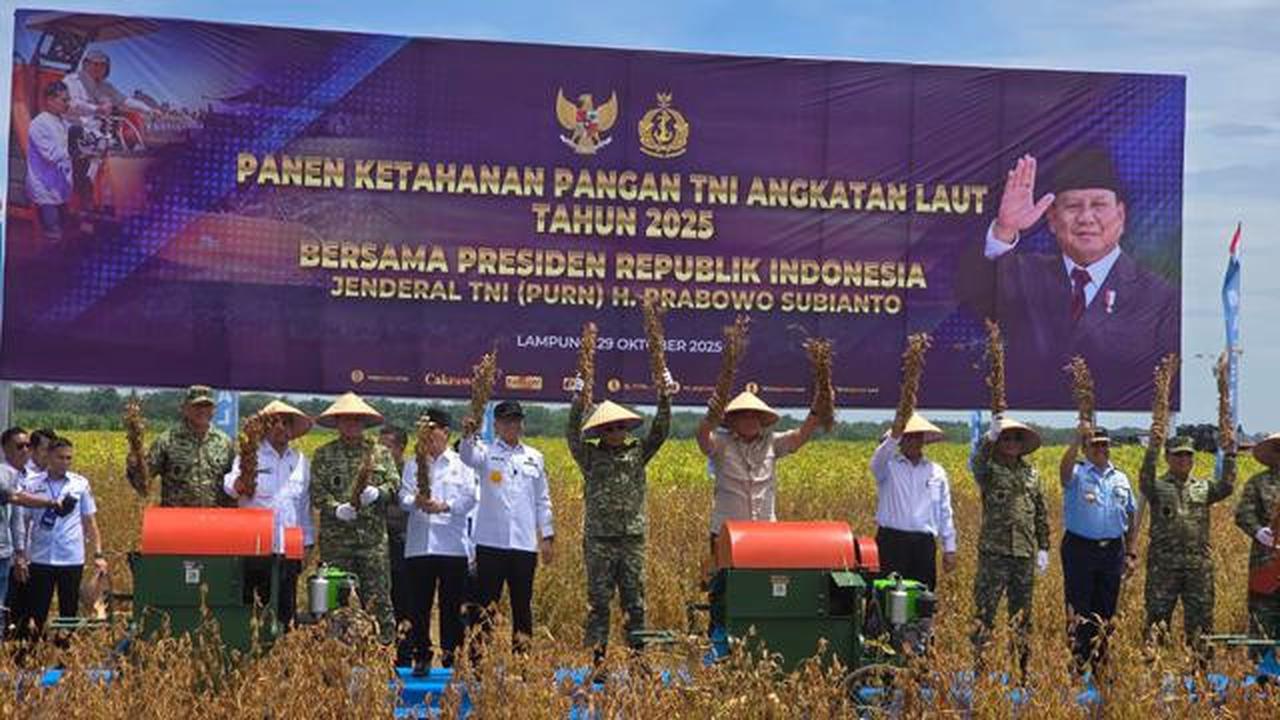 Panen Raya Kedelai Garuda Merah Putih, Menhan dan Mentan Tunjukkan Kemandirian Pertanian Nasional