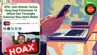 Cek Fakta: Hoaks Artikel Jokowi Terima Uang Suap Pemerasan Rp 18 Miliar dari Gubernur Riau Abdul Wahid