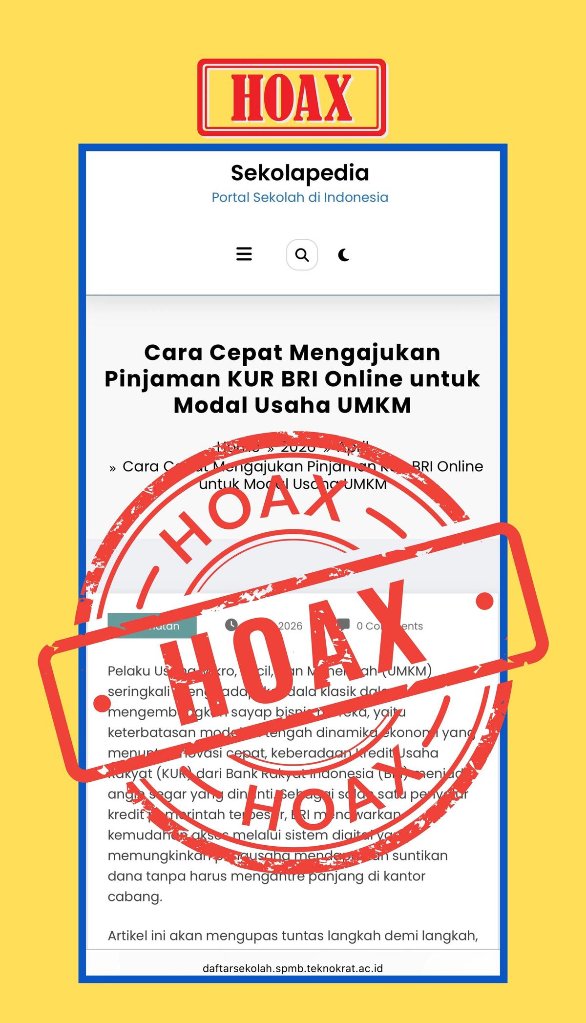 Modus Penipuan KUR