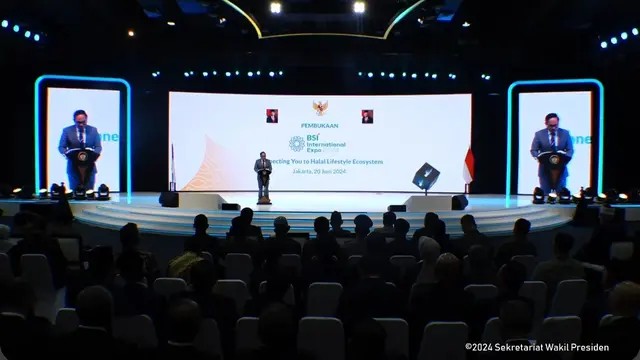 Wakil Menteri BUMN Kartika Wirjoatmodjo dalam pembukaan BSI International Expo 2024, di JCC Senayan, Jakarta, Kamis (20/6/2024). (Arief/Liputan6.com)