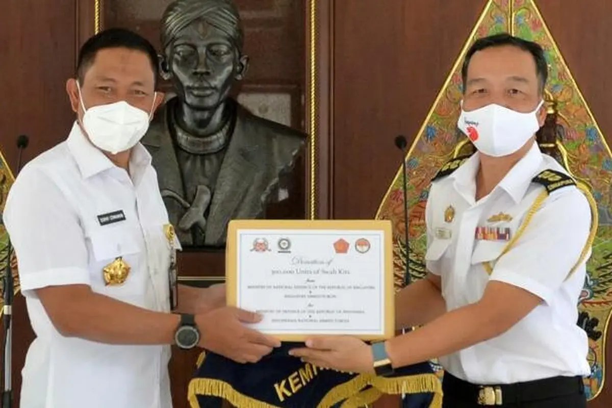 Kemhan menerin 300 ribu swab kits dari Kemhan Singapura (Istimewa).