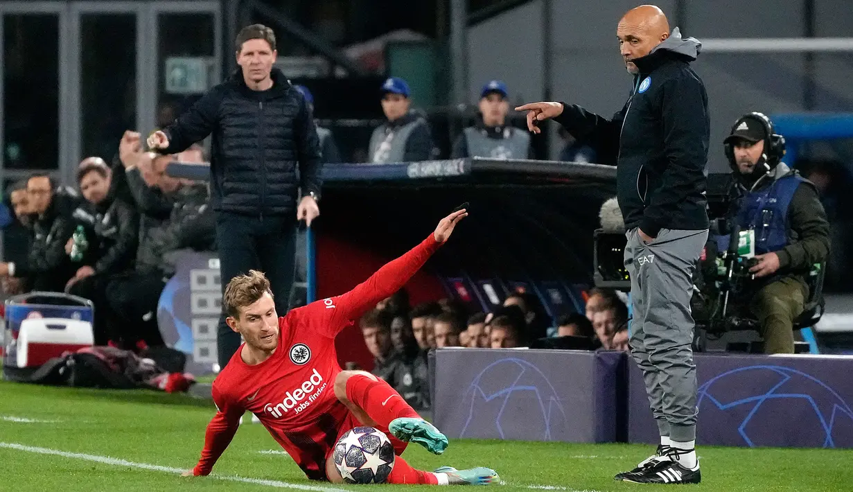 Oliver Glasner mengakui bahwa kualitas menjadi menjadi faktor kekalahan Eintracht Frankfurt atas Napoli. (AP Photo/Gregorio Borgia)