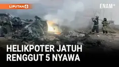 Sebuah helikopter KA-226 jatuh di wilayah Dagestan, Rusia bagian selatan, pada hari Jumat, menewaskan lima orang dan melukai enam lainnya.