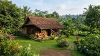 10 Model Rumah Kampung dengan Halaman Luas dan Banyak Tanaman yang Sejuk dan Asri