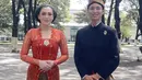 Celine Evangelista tampil anggun dalam acara Royal Banquet Keraton Solo yang digelar hari Sabtu (25/1/2025). Dirinya menghadiri acara kerajaan ini bersama kedua anaknya, ia mengenakan kebaya lilac yang memukau, melengkapi suasana tradisional nan megah khas Keraton Solo. [Foto: instagram/ Celine Evangelista]