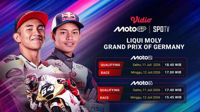 Jadwal Streaming Moto3 & Moto2 Liqui Moly Grand Prix of Germany Hanya di Vidio