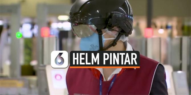 VIDEO: Petugas Bandara Pakai Helm Pintar, Cek Suhu hingga 100 Orang