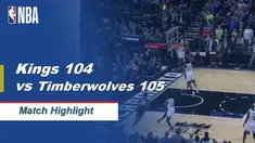 Berita Video Highlights NBA 2019-2020, Sacramento Kings vs Minnesota Timberwolves 104-105