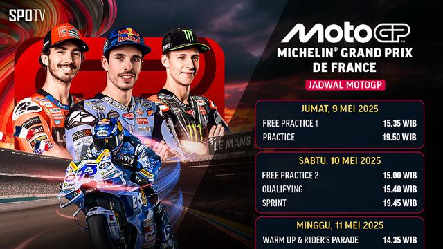 LIVE! Nonton Stream MotoGP 2025 Putaran 6 - Michelin Grand Prix de France di Vidio