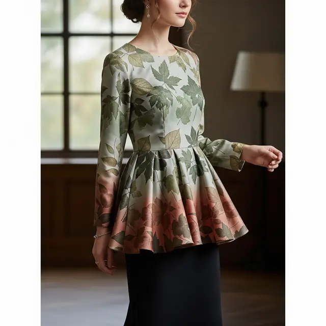 Model Tunik dari Kain Batik Ecoprint