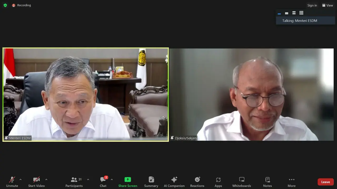 Menteri Energi dan Sumber Daya Mineral (ESDM) Arifin Tasrif, selaku Ketua Harian Dewan Energi Nasional (DEN),