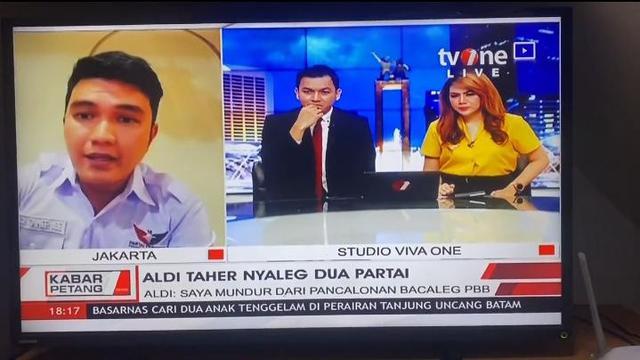Aldi Taher didaftarkan bacaleg oleh dua partai berbeda