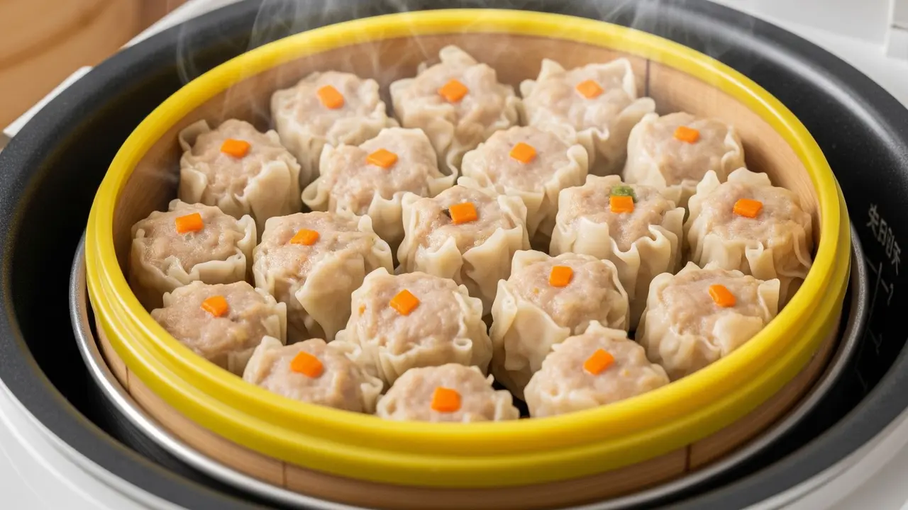 Cara Membuat Dimsum Ayam Kukus di Magic Com