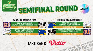 Link Live Streaming Semifinal IBL 2022 Mulai 20 - 21 Agustus 2022 di Vidio : 4 Tim Bersaing Ketat