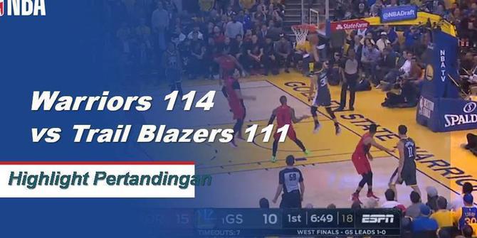 Cuplikan Hasil Pertandingan NBA : Warriors 114 vs Trail Blazers 111