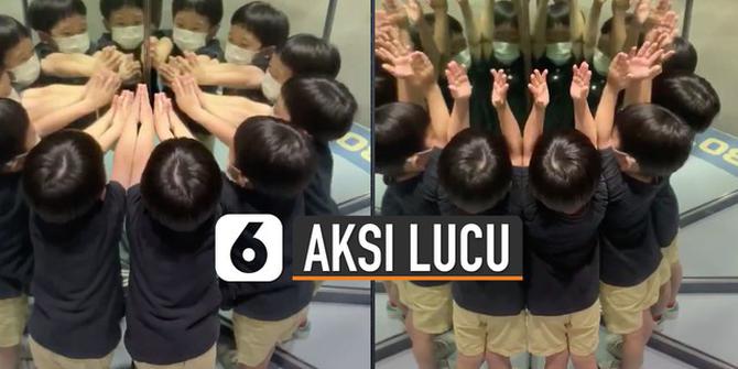 VIDEO: Aksi Lucu Bocah Menari Depan Cermin