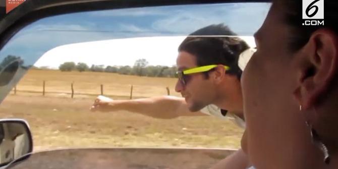 VIDEO: Wow, Aksi Pria Terbang Ini Kocak!