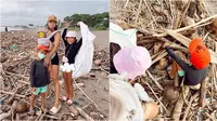 Potret Jennifer Bachdim dan anak ikut bersih pantai di Bali. (Sumber: Instagram/jenniferbachdim)