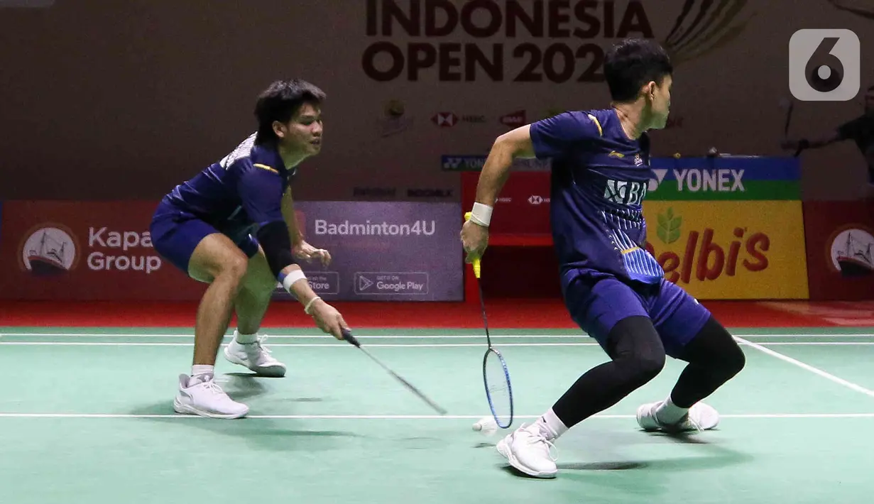 Ganda Indonesia berjuluk The Babbies takluk dua game langsung dari Kang/Seo. (Liputan6.com/Herman Zakharia)