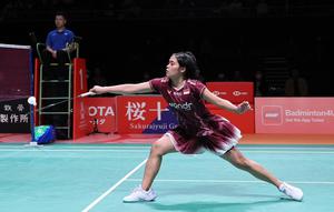Tunggal putri Indonesia&nbsp;Gregoria Mariska Tunjung lolos ke semifinal Kumamoto Masters 2025&nbsp;setelah&nbsp;menyingkirkan wakil tuan rumah Asuka Takahashi di Kumamoto Prefectural Gymnasium, Jumat (14/11).&nbsp;(foto: PBSI)