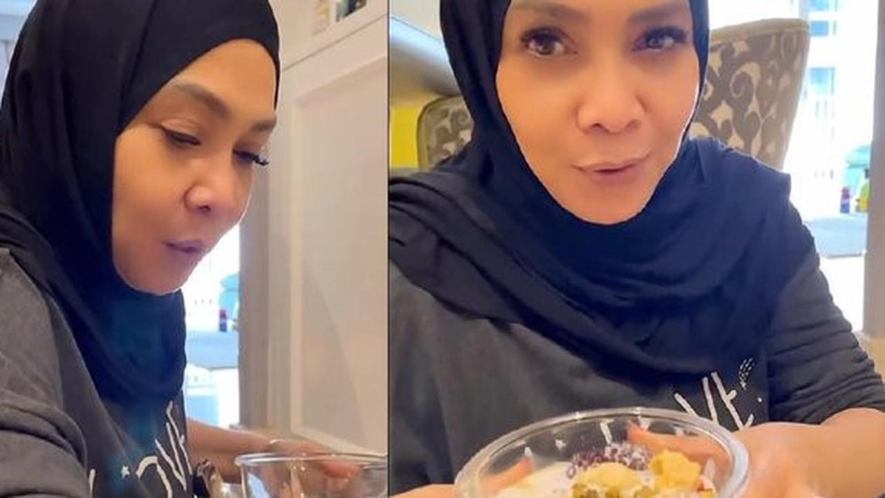 Momen Rieta Amilia Bikin Bubur Kampiun untuk Buka Puasa, Penampilannya Menggugah Selera dan Bikin Netizen Ngiler