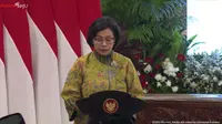 Menteri Keuangan (Menkeu) Sri Mulyani saat Penyerahan DIPA dan Daftar Alokasi Transfer Ke Daerah Tahun Anggaran 2024 di Jakarta, Rabu (29/11/2023).