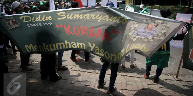 20160425-Massa PPP Djan Faridz Demo di Depan Kemenkumham-Jakarta