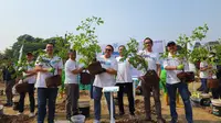 PT Danareksa (Persero) (Danareksa) bersama anggota Holding BUMN Danareksa melaksanakan program &ldquo;Gotong Royong Boyong Pohon&rdquo; dengan melaksanakan penanaman 600 pohon di kawasan PT Jakarta Industrial Estate Pulogadung. (Dok Danareksa)