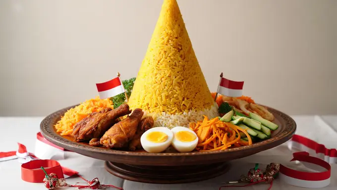 Cara Menghias Tumpeng Mini Sederhana Tapi Bagus/Ilustrasi gambar AI