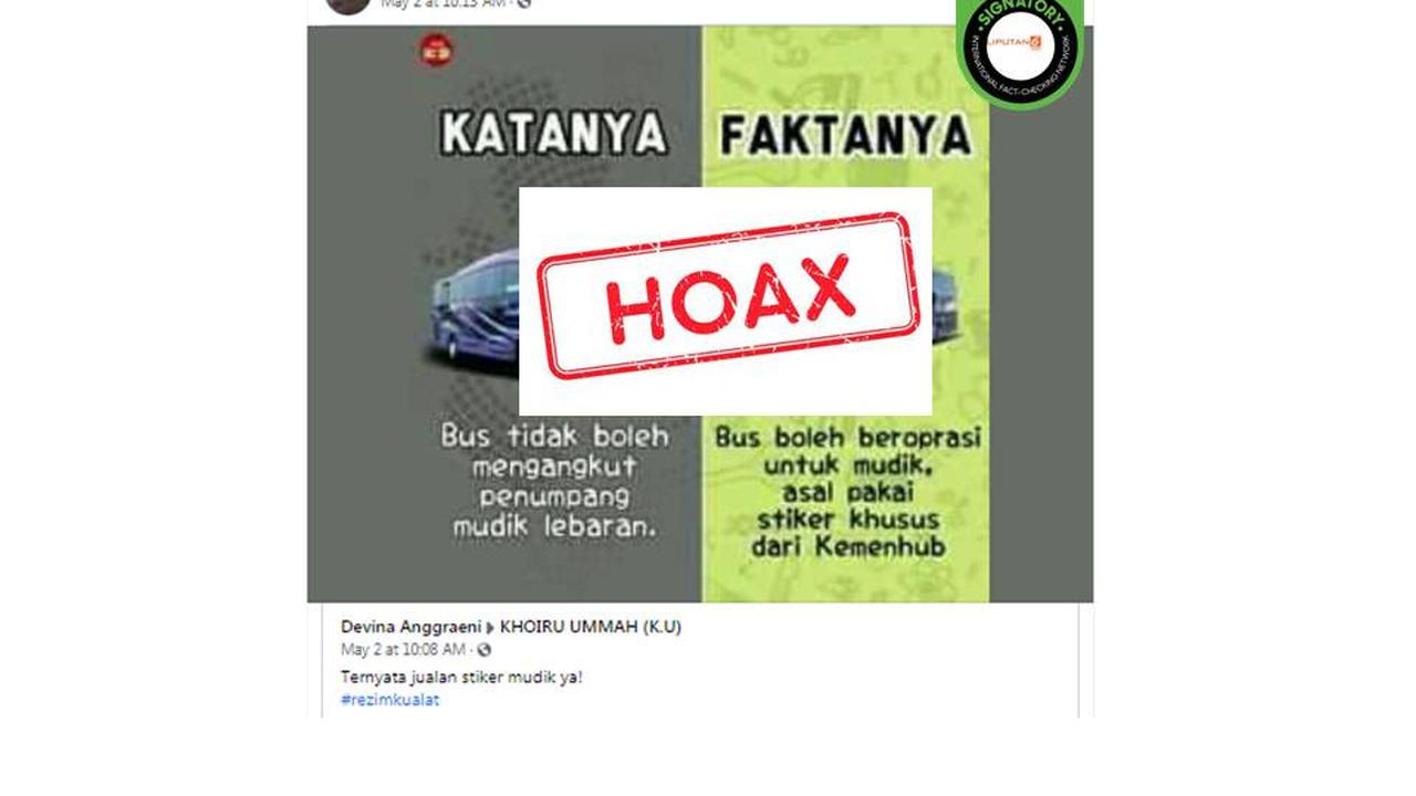 Cek Fakta Kemenhub jualan stiker mudik