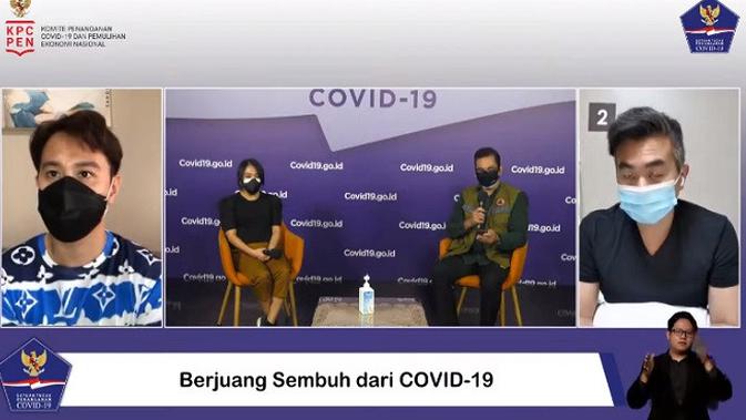 Welky Pakpahan, penyintas COVID-19 membagikan ceritanya kepada masyarakat ketika ia terkena penyakit tersebut (Tangkapan Layar BNPB)