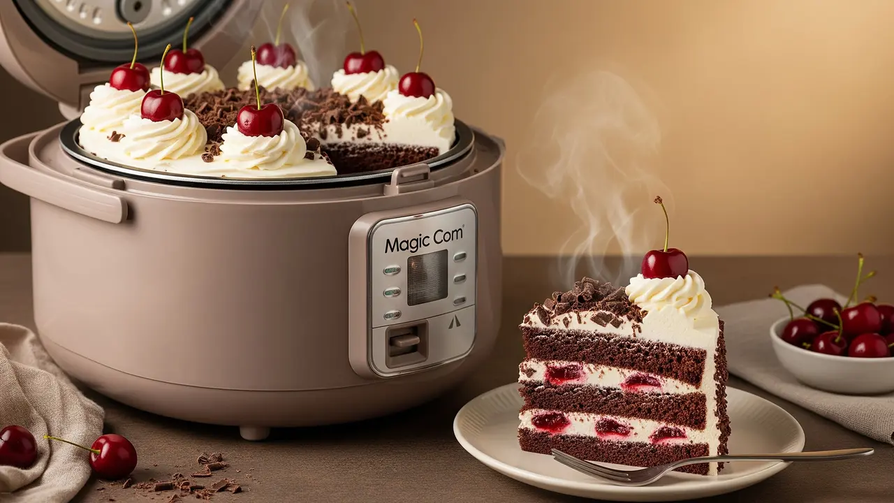 Cara Membuat Kue Black Forest dengan Magic Com