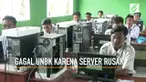Puluhan siswa gagal mengikuti UNBK di hari pertama karena server yang mereka gunakan rusak.

