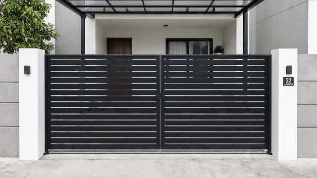 Pagar Bilah Horizontal Minimalis