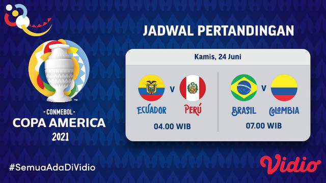 Saksikan, Link Live Streaming Copa America 2021 di Vidio Selasa 22 Juni 2021