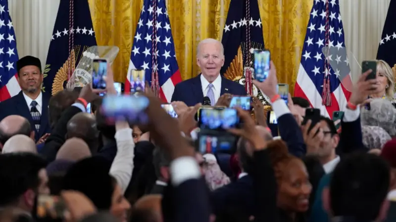 Joe Biden gelar perayaan Idul Fitri 2022 di Gedung Putih. (AP)