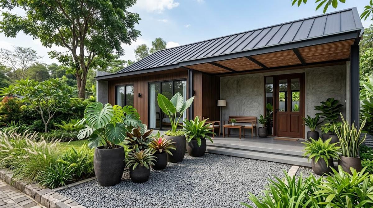 Ide Gravel Garden di Teras Rumah