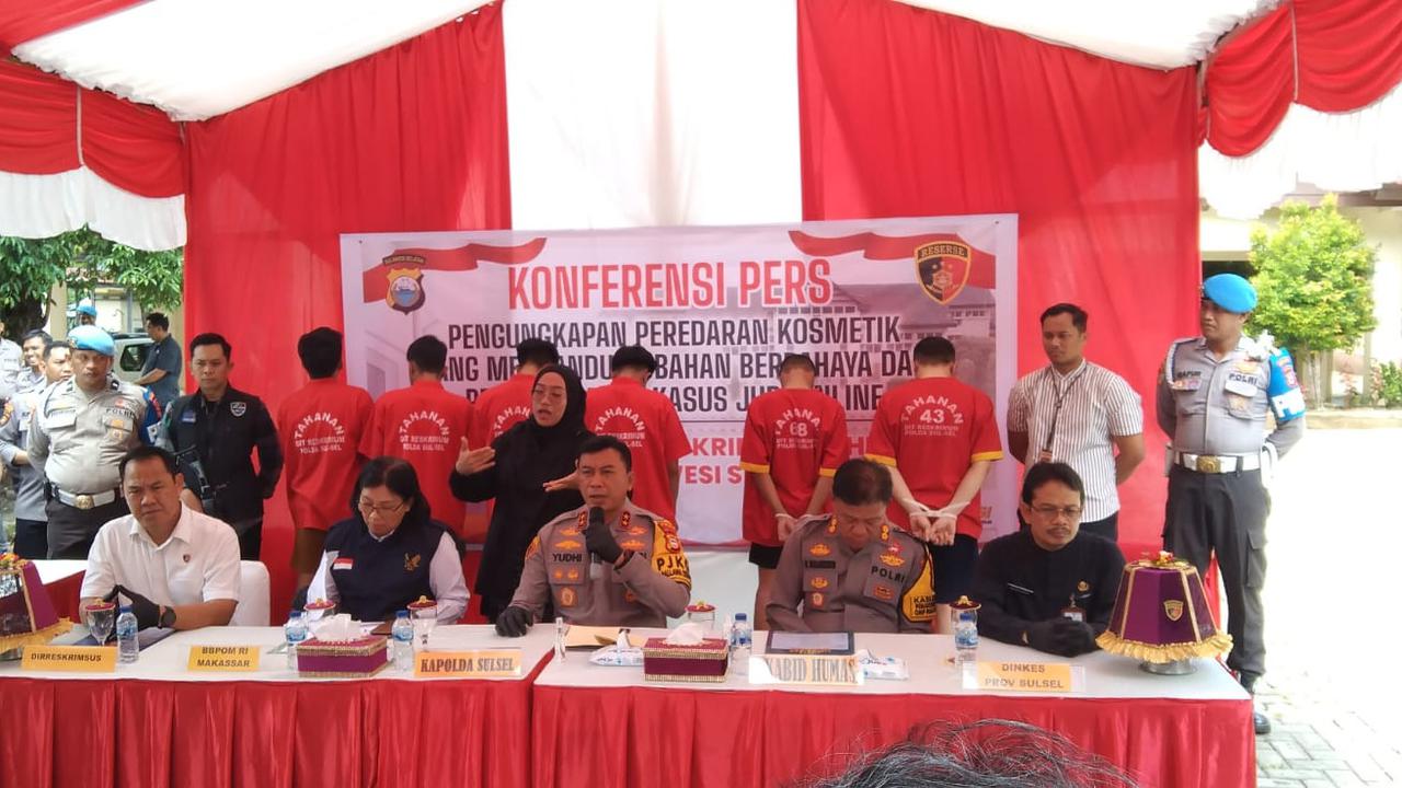 Enam Merek Skincare Mengandung Merkuri Disita Polda Sulsel, Ada yang Berlabel BPOM