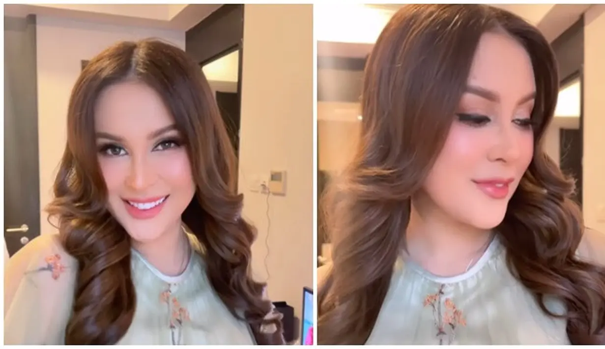Detail makeup Vicy Melanie di acara gender reveal bikin pangling. Wajah artis berusia 35 tahun ini dipoles oleh MUA Molita. Meski usianya sudah menginjak 35 tahun dan tengah mengandung anak pertama, namun tak dipungkiri jika pesona Vicy Melanie tetap terpancar. Sudah bukan rahasia lagi jika wanita disebut makin cantik ketika mengandung, begitu juga dengan Vicy. (Liputan6.com/IG/@molita_official)