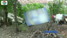 Akibat angin kencang, alat peraga kampanye caleg roboh timpa tiga korban yang sedang melintas.