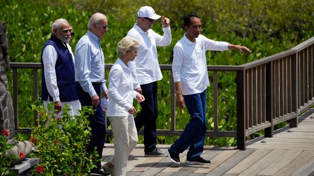 Pemimpin Dunia Tanam Mangrove Bersama di Sela KTT G20