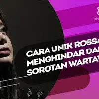 Begini cara unik Rossa saat menghindar dari kejaran wartawan.