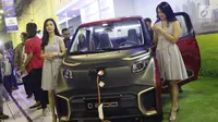 Salah satu mobil bertenaga listrik yang dipamerkan pada gelaran Indonesia Electric Motor Show (IEMS) 2019 di Jakarta, Rabu (4/9/2019). IEMS 2019 merupakan pameran khusus kendaraan listrik pertama di Indonesia yang digelar BPPT. (Liputan6.com/Helmi Fithriansyah)